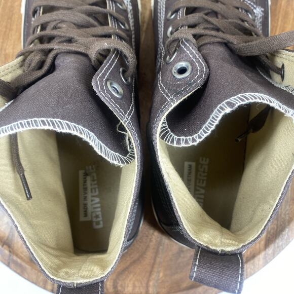 Converse Chuck Taylor All Star Mens Brown White Size 13 High Top Shoes 125652C - Picture 8 of 10